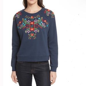 Rebecca Minkoff Embroidered Sweatshirt Top size M